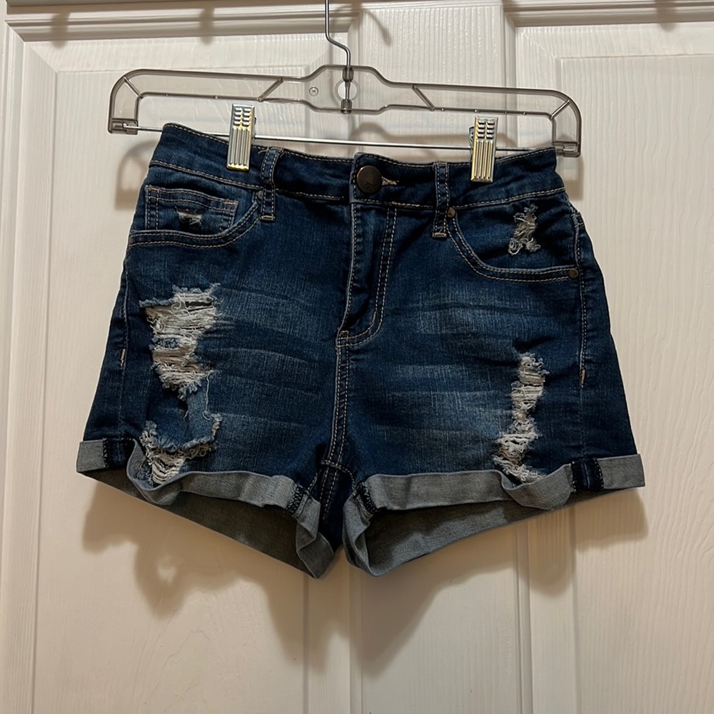 RSQ Ripped Jean Shorts, Size 3